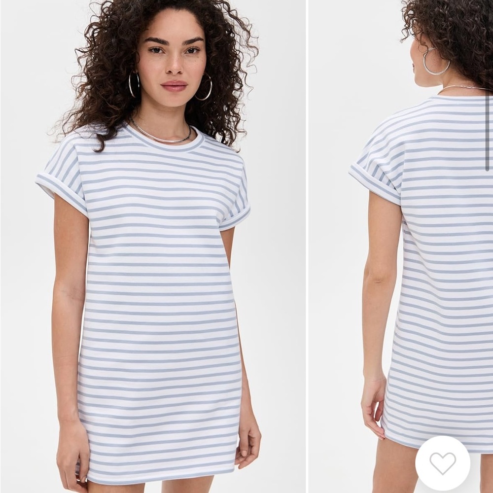 NWT Splendid White and Gray Striped Dress Size S